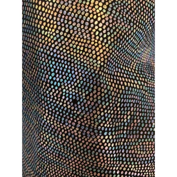 Vintage Guess Metallic pants snake skin pattern rainbow women’s size 29 x 29.5 - Picture 9 of 11